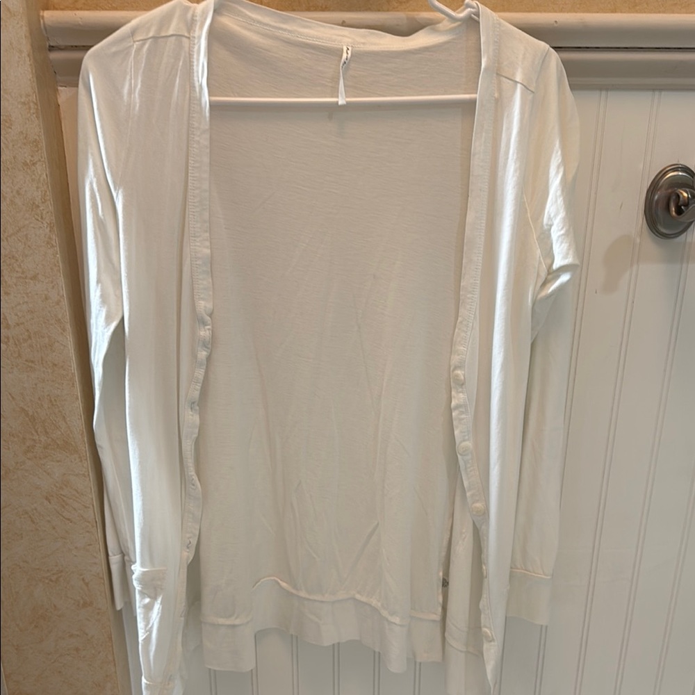 Active Basic White Cardigan - image 1